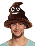 Lustiger Kothaufen-Hut braun , günstige Faschings Accessoires & Zubehör bei  Karneval Megastore