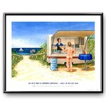 Bild Karikatur Cartoon Urlaub Strand Imbiss - 50x70 cm ohne Rahmen.jpeg